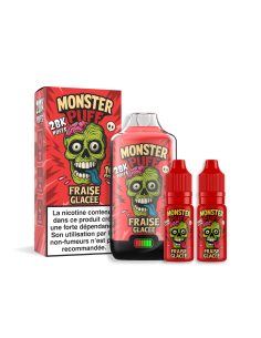 MONSTER PUFF 28 K FRAISE GLACEE