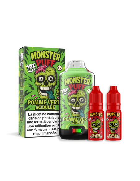 MONSTER PUFF 28 K POMME VERTE ACIDULEE