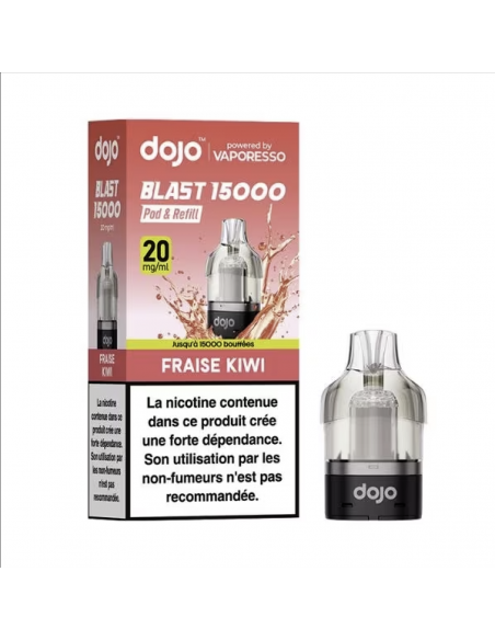 CARTOUCHE DOJO BLAST 15K FRAISE KIWI - DOJO VAPORESSO