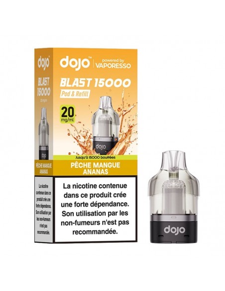 CARTOUCHE DOJO BLAST 15K PECHE MANGUE ANANAS - DOJO VAPORESSO